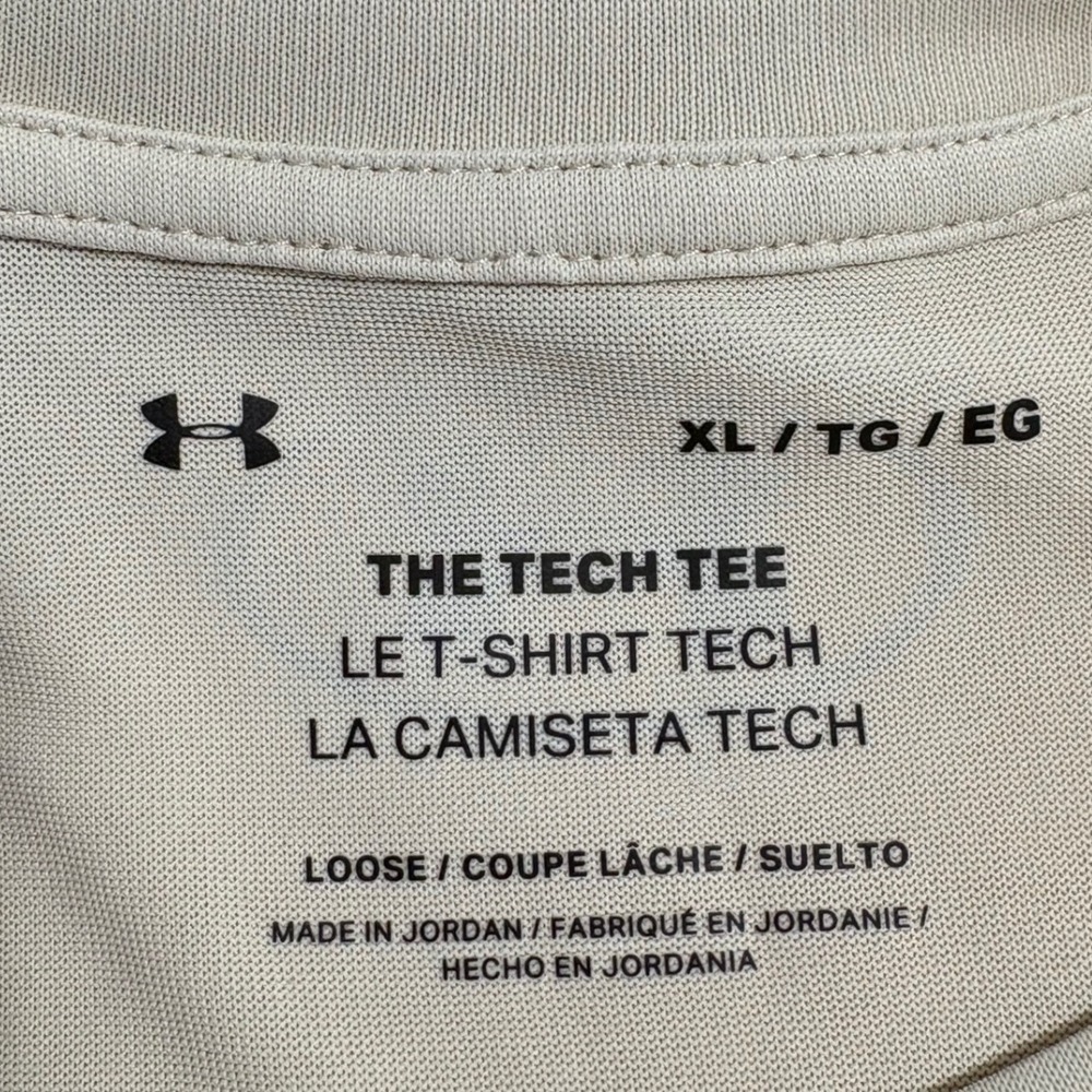 Under Armour Mens HeatGear Tech Tee Bundle 4 Pack XL Orange Blue Grey Cream - Picture 12 of 16